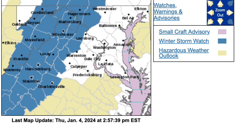 WEATHER BULLETIN : Winter Storm Watch : (CANCELED)
